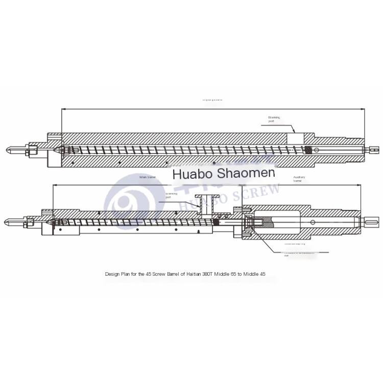 Non standard imported Sadik machine, Japanese precision machine, optical screw material tube, Haitian injection molding machine, material tube and barrel modification