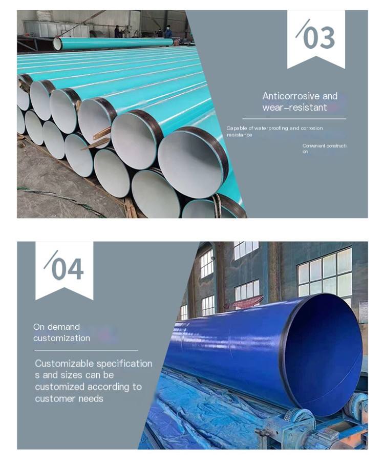 Flange connection for mine ventilation and drainage of Dinghang Pipeline 630 inner and outer coated steel pipes