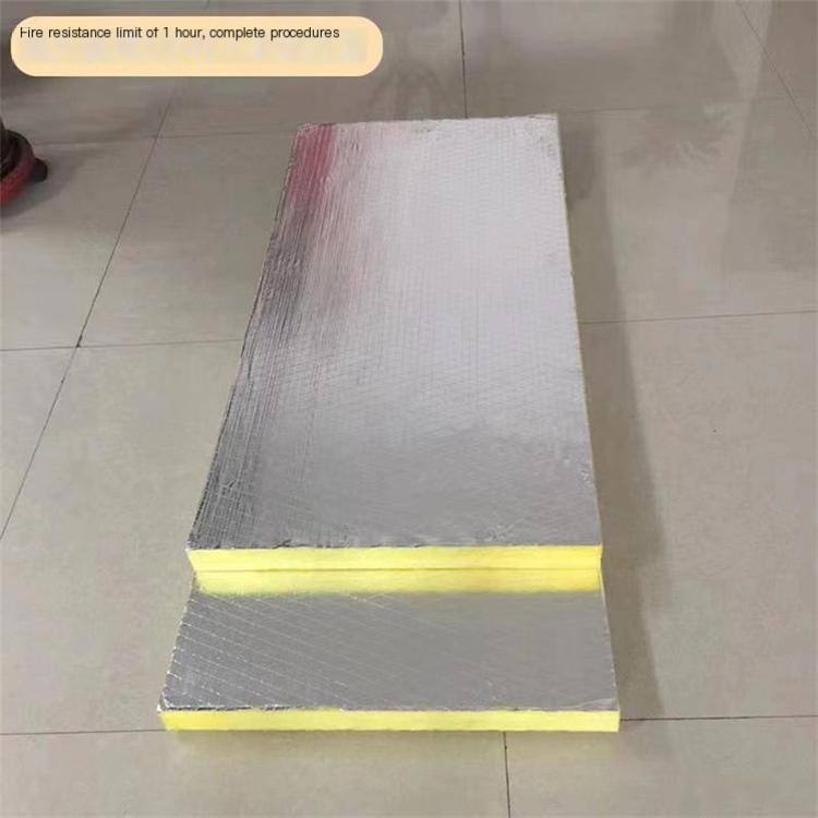 Environmentally friendly composite w38 aluminum foil facing Glass wool for fire protection and thermal insulation of steel structure manufacturers