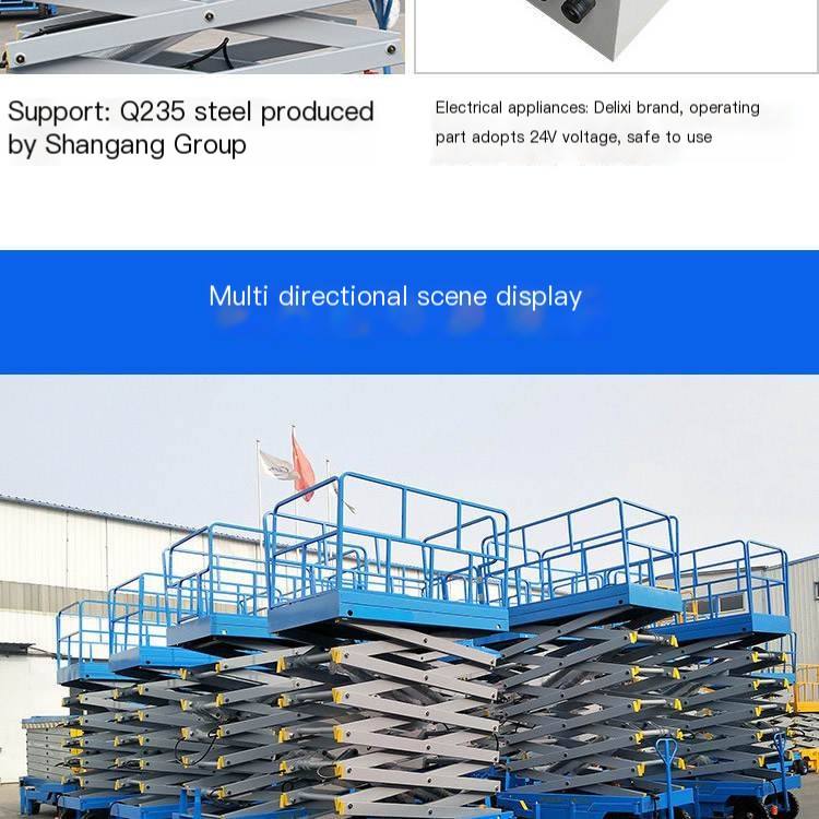 Zongyang County Elevator Zongyang County Lifting Platform Wire Rope Manual Elevator