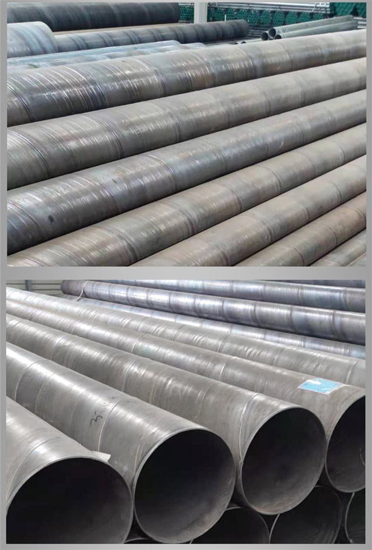 426 * 8 flange connected spiral steel pipe Q235B, spiral welded pipe for drainage, manufacturer of Dinghang