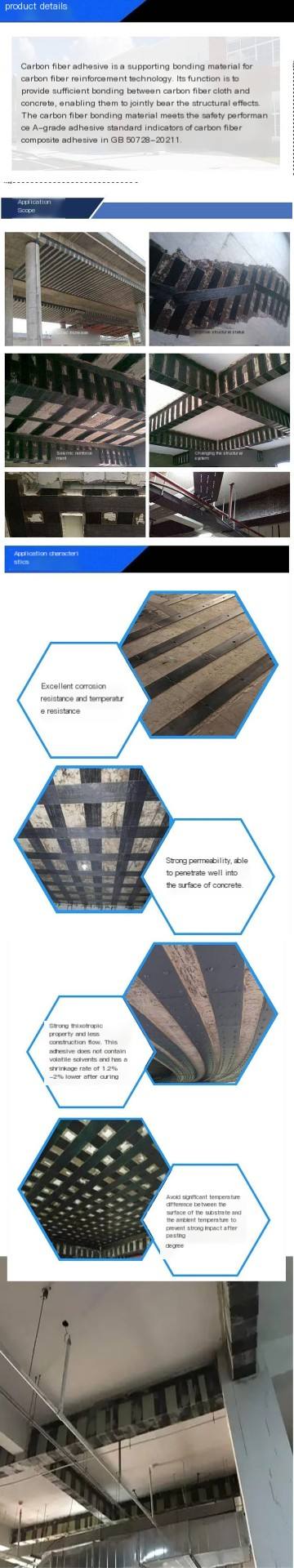 Seismic Strengthening of Concrete Beams and Columns with Carbon Fiber Bonded Resin Adhesive and Lvliang Carbon Cloth Adhesive