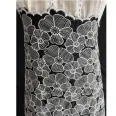hollow out women dress material custom pattern  cotton swiss voile lace embroidery fabric