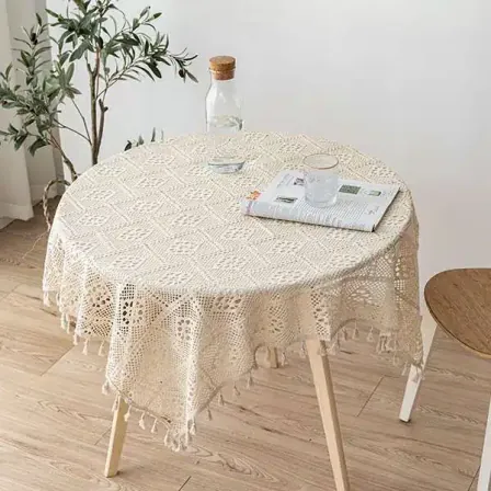 Retro rural hollowed out lace table cloth