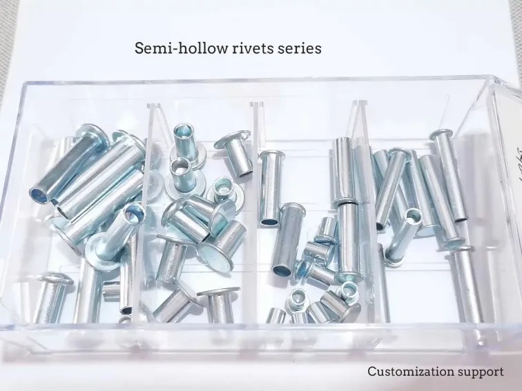 Semi-hollow rivets