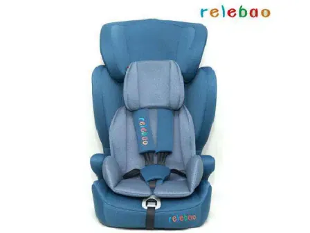 Blue child safety seat 123 groups 9 months-12 years old