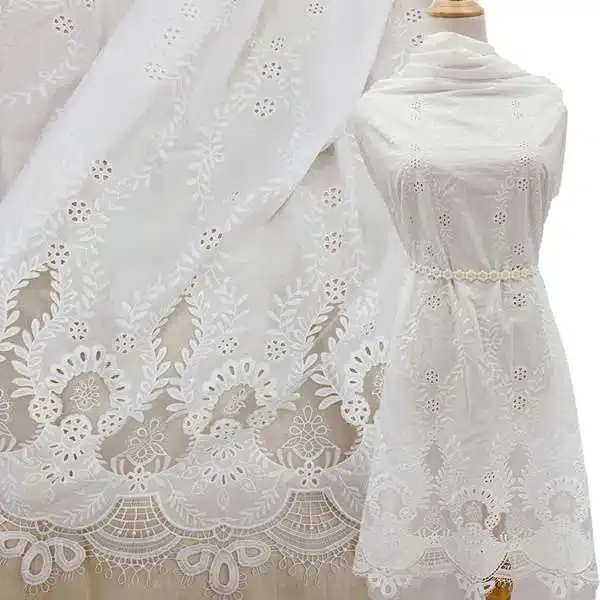 Elegant and Intricate Lasercut Embroidery Fabric for Women's Dresses - ML-30010
