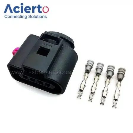 4 Pin 1J0973704 Auto Temp Sensor Socket Plug  Waterproof Electrical Wire Female Connector For Audi A4 A6 VW