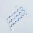 Disposable microfiber mops pads with blue wave line