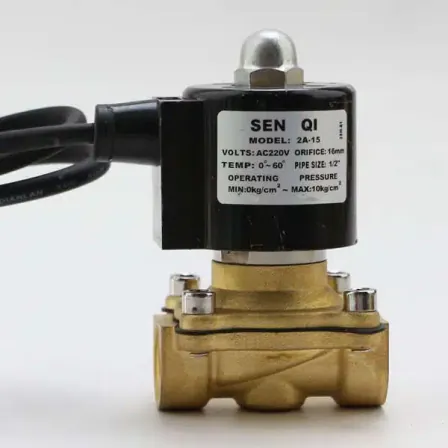 Brass normally closed electromagnetic valve underwater