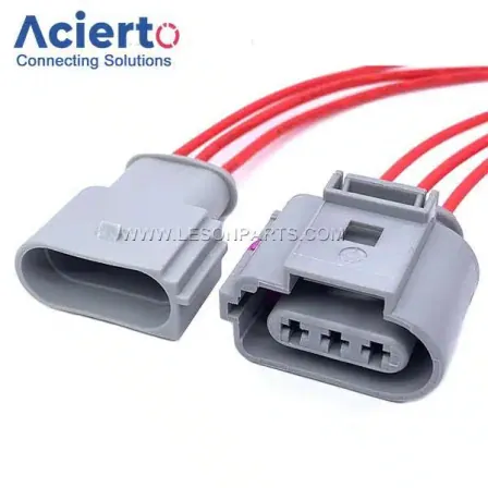 3 Pin 3.5MM Auto Crankshaft Sensor Plug Fog Lamp Waterproof Electronic Connector Wire Harness 1J0973723G 1J09737236