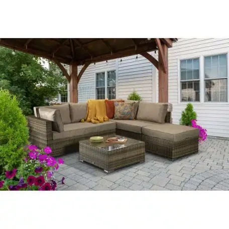  Upgrade Your Outdoor Space with the SAL081 Rattan Sofa Set