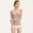 one-piece undergarment long sleeve blouse for ladies