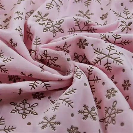 Super soft fluffy velvet love jacquard knitted glitter facecloth snowflake geometric fabric