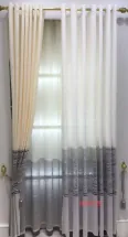 New minimalist wind screen embroidered white yarn living room balcony semi-translucent window screen