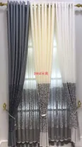 New minimalist wind screen embroidered white yarn living room balcony semi-translucent window screen