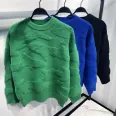 new casual jacquard whale sweater jumper with thick collar and thick needle