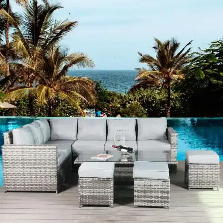 rattan sofa set