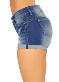 Womens jean cuffed hot pants