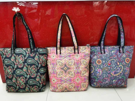 Double sided splicing Jacquard bag