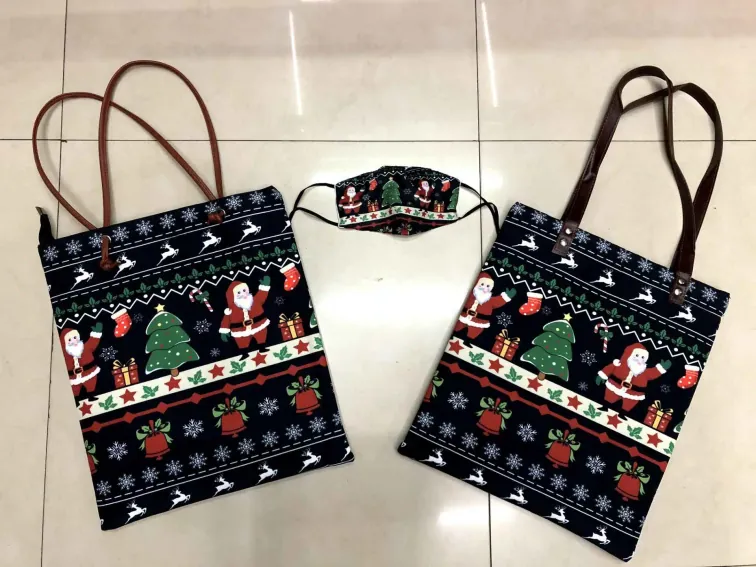 Polyester canvas christmas bag