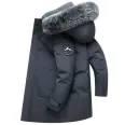 Down jacket mens fashion youth hooded top winter extra thick mens coat
