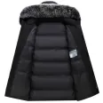 Down jacket mens fashion youth hooded top winter extra thick mens coat