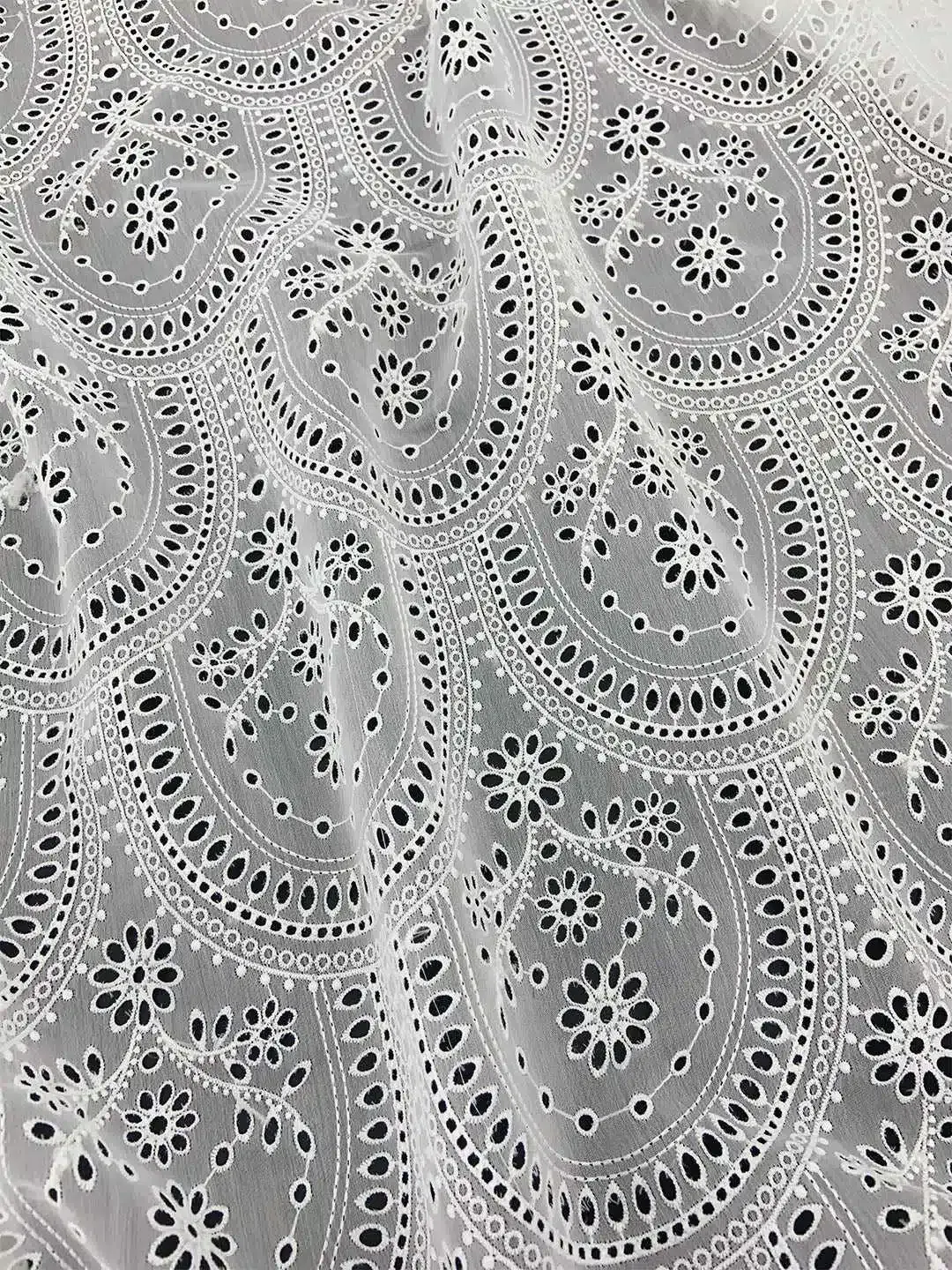 Elevate Your Style with ML-10010 100% Cotton Embroidery Lace Fabric for Dress