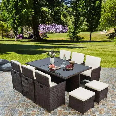  Elevate Your Dining Experience with the Rattan Dining Set Model 61805-C
