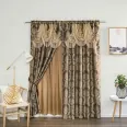 Window Curtain Attached Valance Taffeta Backing &amp; Tie Back