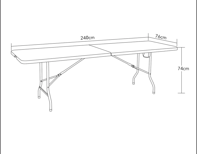 rectangular plastic folding table