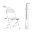 White Fanback Plastic Folding Chairs