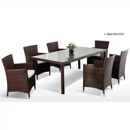  Upgrade Your Dining Space with the Elegant 6-Seat Dining Set 6103k-b
