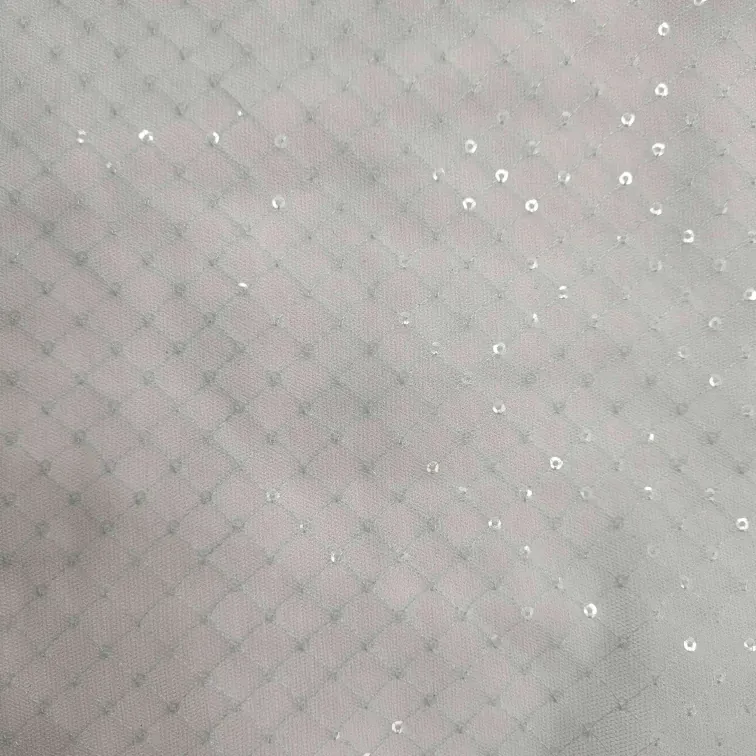 Factory direct sale square mesh sequins starry sky galaxy stage costume dress fabric