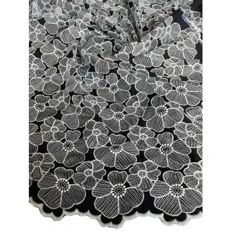  Create Your Own Fashion Statement with ML-10012 Swiss Voile Lace Embroidery Fabric