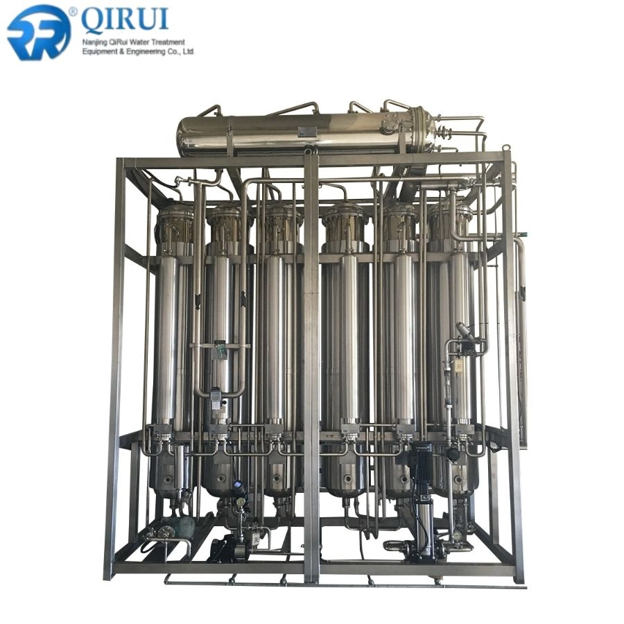 Multi effect distilled water machine for producing high-purity injection water