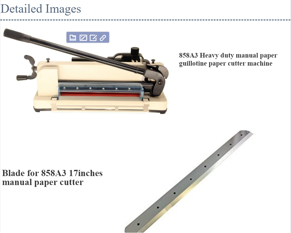 SG-858 A3 size desktop heavy duty manual office paper cutter