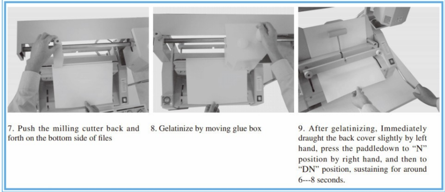 SG-TB05 good good quality manual glue binding machine