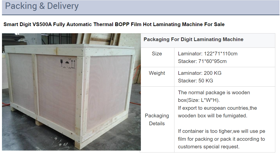 Smart Digit VS500A Fully Automatic Thermal BOPP Film Hot Laminating Machine For Sale