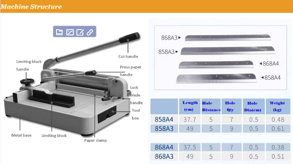 SG-868 A4 manual paper cutter