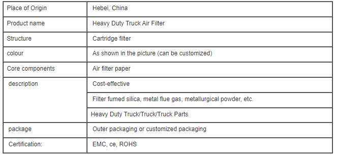 K2448 Heavy Duty Truck Air Filters EMC ROHS CE Certification
