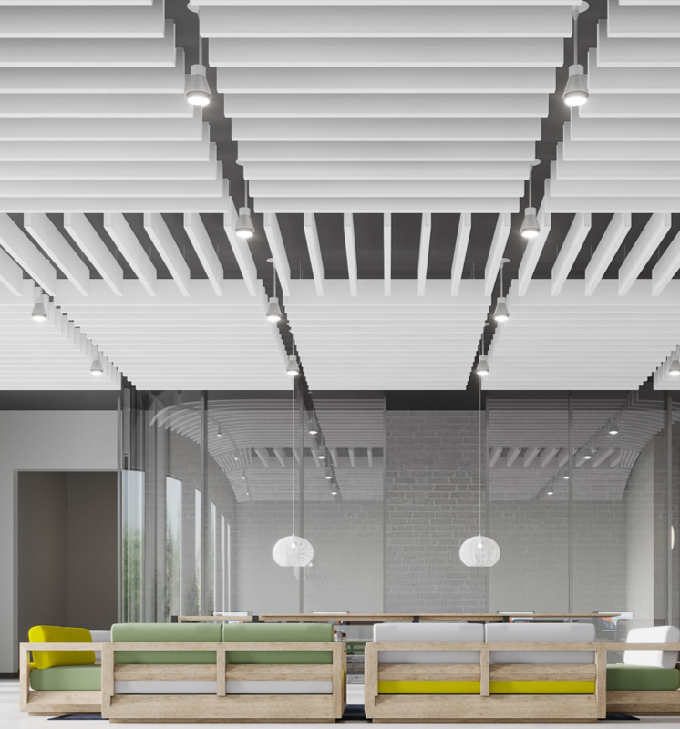 Interior Decor C Strip Aluminum Linear Baffle Ceiling Panel Wood Suspended Metal Stretch Ceiling For Hall Living Room