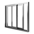discount double glazed aluminium sliding window with grill