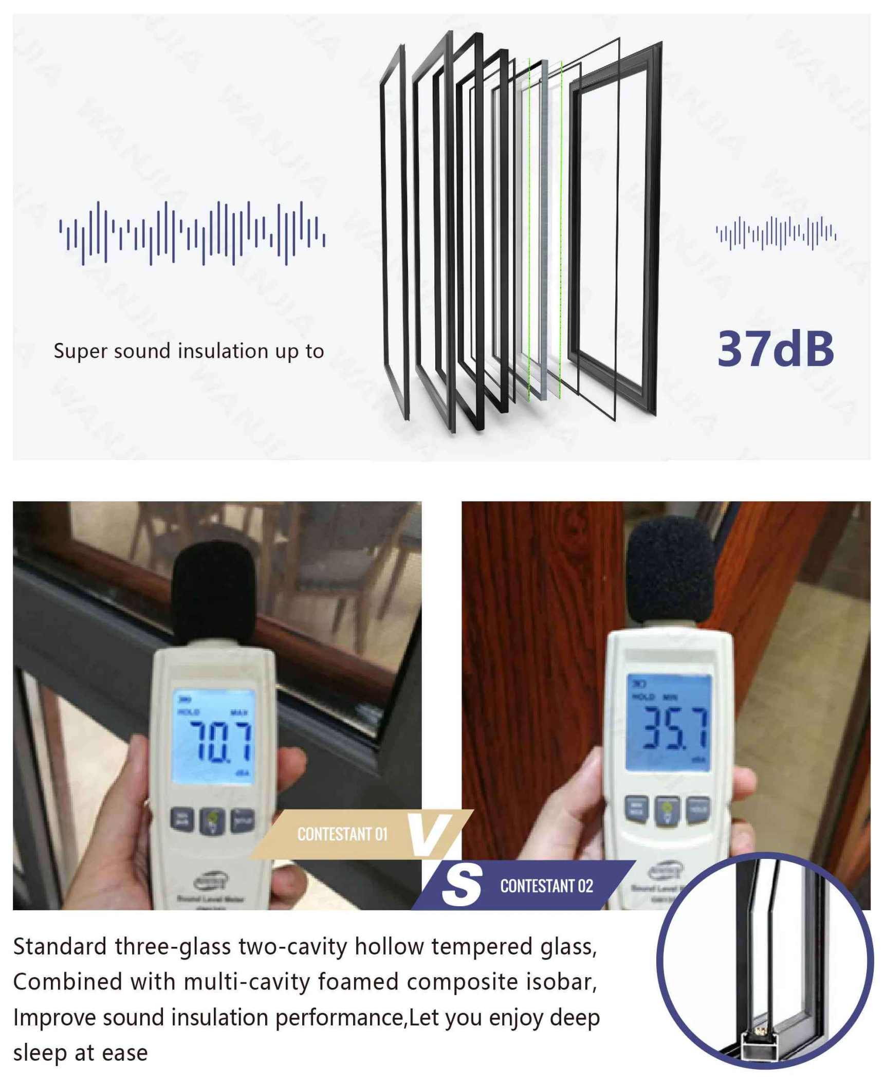 folding sliding window Aluminium Casement Window For Home