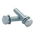 Factory price m6 m8 m25 din6921 class 58 zinc coating hex head bolt and nut hex flange bolt