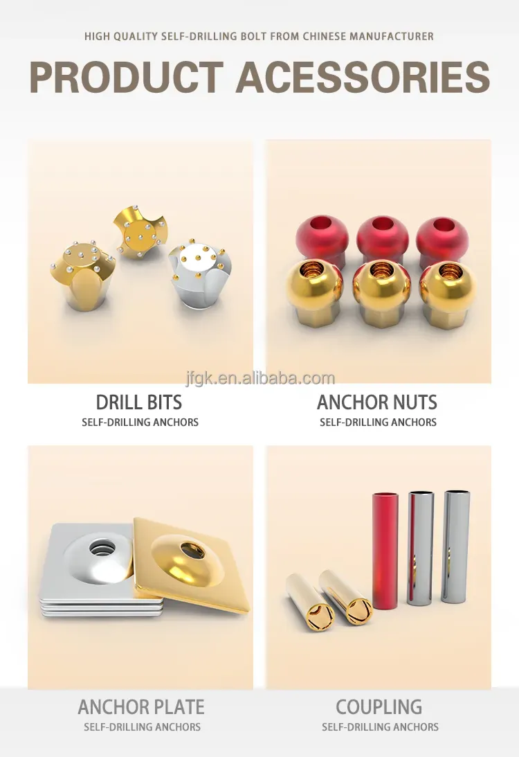 Hot Selling Self Drilling Bar Bolt System Selfdrilling Grouting All Thread Rock Anchor T52/26