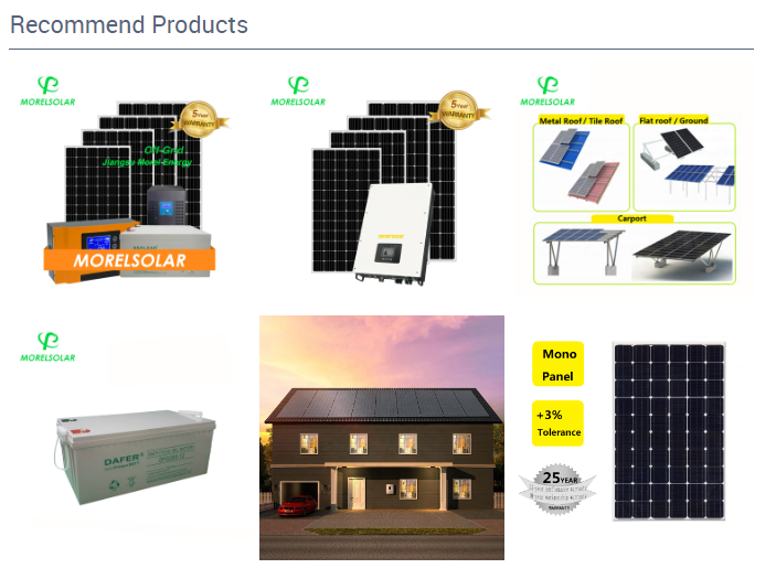 Morel monocrystalline Solar Panel 350W 360W 370W 375W 380W 390W 400W Mono 5BB PV Solar Panel Price