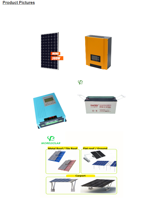 Morel easy installation 10kw free shipping with battery backup 5/6/8/10kw solar energy system