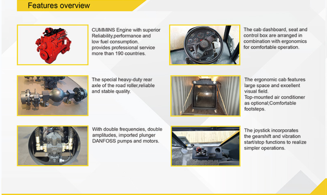 10 Tons Roller Hydraulic Vibration and Drive Road Roller/Compactor with Danfoss Pump and Motor