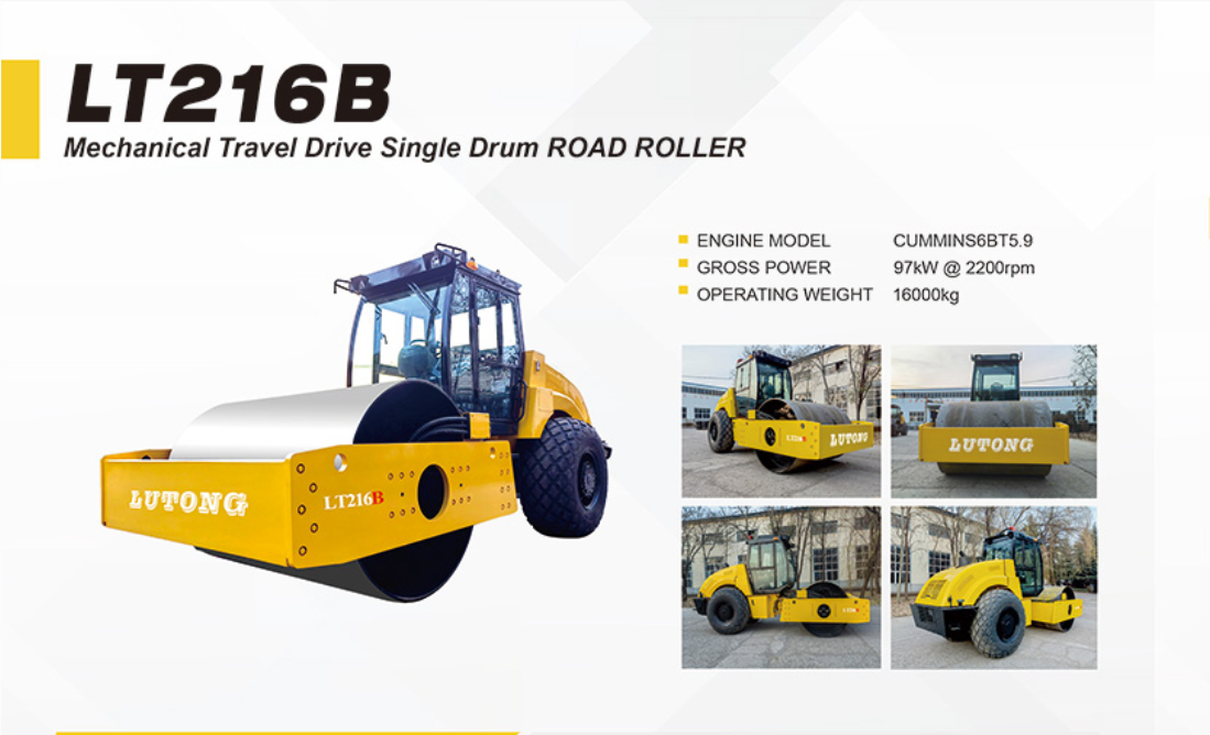 China Roller 16 Tons  Roadroller Hydraulic Vibration Road Roller with The Sino-Us Joint Venture Gear Pump